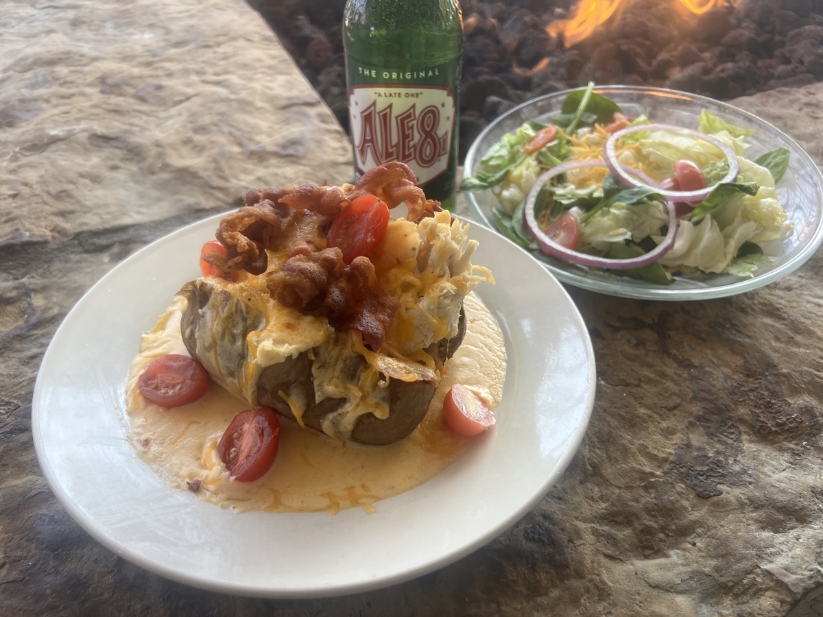 Hot Brown Baked Potato